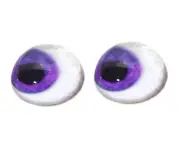 Pair High Dome Side Glance Purple Half Sphere Glass Eyes Taxidermy Jewelry