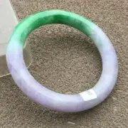 10% OFF- 57/58/59mm Certified Natural Jadeite Emerald A*Jade Carved Bangle x2047