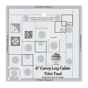 Creative Grids Curvy Log Cabin Trim Tool 6 CGRJAW6