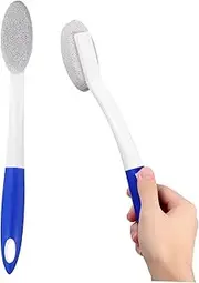 FOMIYES Foot Exfoliator Brush Pumice and Long Handle Shower Brush for Bath Cleaning Supplies