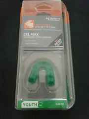 Shock Doctor Mouthguard Gel Max Convertible Strap/ Strapless Green Youth 10-