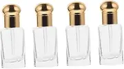 4pcs Refillable Glass Dropper Bottles for Essential Oils Portable Fragrance Dispense Bottles with Droppers for Travel and Daily Use Sturdy and Practical Design