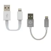 Moki Braided Lightning Cable 10cm - White