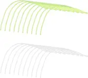 ECSiNG 20Pcs Fly Fishing Braided Ring High-Quality Braided Ring Connector 30lb Nylon Braided Fly Fishing Line Guide Loop Connector Fishing Accessories 168mm