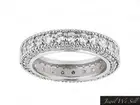 2.00Ct Round Diamond Milgrain Eternity Ring Band w/ Accents 18k Gold H SI2 Prong