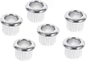 NOLITOY 6pcs Guitar Tuning Pegs Adapter Ferrules Outer Diameter Inner Diameter Durable Conversion Bushings for Electric Guitar Tuner Machine Heads Silver