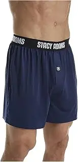 [Stacy Adams] Men's Boxer Shorts, Navy, XXXXL, Navy, 4X-Large