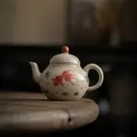 免運 茶具系列 冰臺釉手工陶瓷茶壺 功夫茶具彩繪泡茶壺 雙線小魚小壺單壺