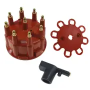 Small Big Block Ready To Run/Pro Billet Cap&Rotor Kit V8 CHEVY GM FORD DODGE RED