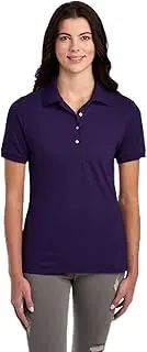 [Jerzees] Women's Short Sleeve Polo Shirts, Cotton Blend, Two Button Closure, Regular Fit, Sizes S-2xl