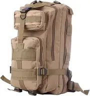 EXHUMKY Camouflage Backpack Small Rucksack for Outdoor Adventures Hiking Trekking Camping and Travel Straps Multiple Compartments Khaki