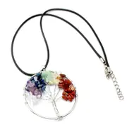 3PCS Trendy Multicolor Tree of Life Pendant Necklace Christmas Gift for Women