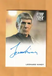 Star Trek Into Darkness Autograph Card signed by Leonard Nimoy
