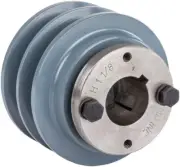 2BK34H Cast Iron 3.5" Dual Groove Pulley 2 Belt B Section 5L with 1-1/8" Sheave