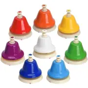 Desk Bells, 8 Notes Diatonic Metal Hand Bells, Music Bells, Musical2913
