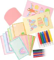 Rainbow Doodle Pad Scratch Painting Kit for Boys and Girls Valentines Day