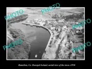 OLD POSTCARD SIZE PHOTO RAMELTON DONEGAL IRELAND, AERIAL VIEW OF TOWN c1950 1