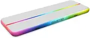 Powertrain 4m x 1m x 20cm Airtrack Tumbling Mat Inflatable Air Track Exercise Gymnastics Mat - Rainbow