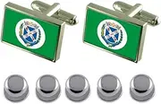 [Select Gifts] Shirt Dress Studs Piracicaba City Sao Paulo State Flag Cufflinks