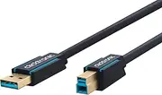 Clicktronic USB A to USB B 3.0 Adapter Cable, 0.5 Meter Length