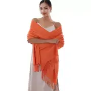 Winter Scarfs for Women Pashmina Shawls Wraps for Evening Dresses Large Orange