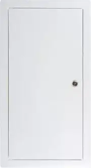 10" X 20" Lockable White Metal Access Panel. Service Shaft Door Panel with Key.