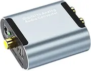 MERRYHAPY 1 Set Durable Audio Converter Optical Fiber to Converter Output Easy Installation Professional Analog Signal Conversion