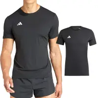 在飛比找Yahoo奇摩購物中心優惠-Adidas Adizero E Tee 男款 黑色 上衣 