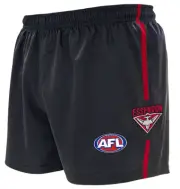Essendon Bombers Official AFL Replica Youths Football Baggy Shorts.