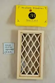 Window - Tudor Diamond / Medium - 2114M dollhouse miniature 1:12 scale USA made