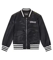 [Versace Kids] Versace Kids Printed bomber jacket Y 14 black