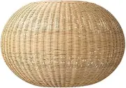 Qianly Rattan Woven Lampshade Hanging Pendant Lampshade Woven Pendant Lamp Shade for Home