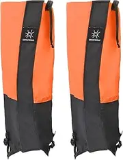 [uxcell] Leg Gaiters, Nylon Waterproof Shoe Covers Hiking Gaiters Snow Boot Gaiter, Golden Yellow, M