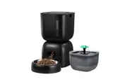 Auto Pet Cat Feeder 3L Food 2L Water Dispenser Dog Feeding Drinking Fountain Automatic Drinker Waterer Timed 10s Voice Recorder 4 Daily Meals Bowl