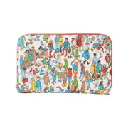 Loungefly Where's Wally Art Print Zip Around Wallet Money Pouch Organiser