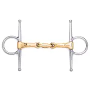 NY TACK 5" Full Cheek German Silver Snaffle Jointed Lozenge Snaffle Horse Bit