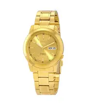Seiko 5 Automatic SNKE56J1 Day/Date Champagne Dial Japan Made Mens Watch 30M