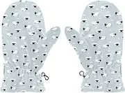 [Joisal] Sheep and Clouds Pattern Child Winter Gloves, Ultra-Soft Lamb Velvet, Kids Ski Gloves, Gloves for Cold Weather Girls, Medium
