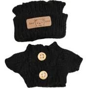 Clothes For 17cm Labubu Clothing Pendant Labubu Clothing Replacement Set (Black)