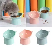 Elevated Pet Bowl Cat Dog Feeder Food Water Raised Lifted Stand Bowls - Pink