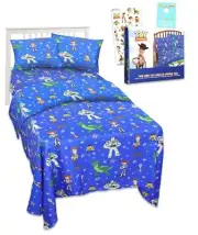 Bedding Set Toddler Bed - Bundle with Bed Sheets with Flat Sheet, Fitted