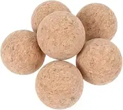 KICHOUSE 6pcs Natural Cork Foosball Replacement Balls for Tabletop Soccer Games Table Balls Designed for Better Maneuverability for Art Projects and Party Favors