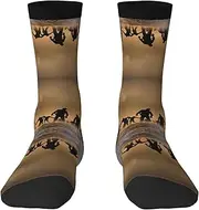 [EdWal] Soft Many Zombie print Moisture Wicking Socks Sports Socks for Men and Women Warm thermal Boot Hiking Socks