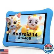 AWOW Kids Tablet for Kids 3-7: 10 inch Android 14 8GB RAM 64GB ROM Toddler Ta