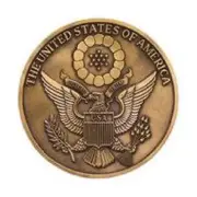 Brass Homeland Security Applique for Box/Cube Cremation Urn, Pewter Also Avail.