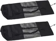 Kisangel Mesh Bag for Yoga Mat 2pcs Yoga Mat Tote Bag for Knees Non-Slip Exercise Pouch