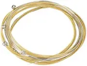 EZONEDEAL 6pcs Acoustic Guitar Strings Nickel Alloy Strings Set 6 Guitar Sting Fit For Most Types Of Guitars Rustproof Coating Clear and Gold - Guitar Accessories