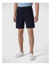 [Politix] Wool Blend Elastic Waist Tailored Short in Navy