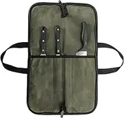Chefs Knives Roll Bag,Travel Kitchenware Pouch with Compartments - Waxed Canvas Cutlery Knives Holders Protectors, Portable Home Kitchen Cooking Tools Bag for Camping Picnic