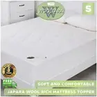 Wooltara Washable Cotton Australian Super-Soft Wool Rich Mattress Topper Single